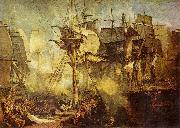Joseph Mallord William Turner Die Schlacht bei Trafalgar, von den Steuerbordbesanwanten der Victory aus gesehen painting